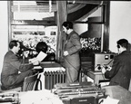Broadcast booth at Billion Gallon Day December 14, 1944