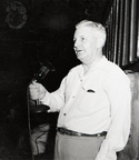 Plants manager Gordon L. Farned at the ceremony dedicating lights for the ball park, 1944