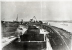 Construction of No. 1 wooden dock, 1919