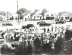 Baytown Junior High School Band at the home of Mr. and Mrs. Jack Stout, 1948