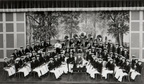Tri-Cities high school band on stage, 1936