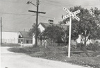 DeZavala Elementary School at railroad crossing