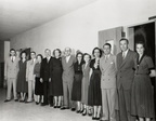 Reception line, Lee College Open House, October 1951