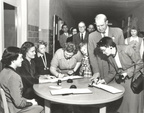 Registration at Lee College Open House, October 1951