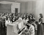 Music room, Lee College Open House, 1951.
