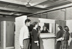 Girls locker room, Lee College Open House, October 1951