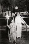 Father Time and Miss Tri-Cities at the Historical school pageant, 1935