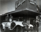 Ira Guberman and Hugh Echols in front of Citizens first drive-in