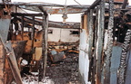 View into a classroom following the fire in April, 1987