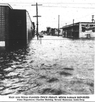 Flooding at the intersection of Main and Texas, 1968.