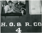 Locomotive engineer E. L. Jordan, circa 1943