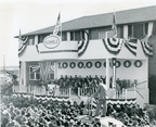 Speaker's platform and crowd at Billion Gallon Day, December 17, 1944