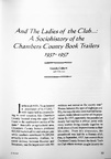 And the Ladies of the Club: A Sociohistory of the Chambers County Book Trailers 1937-1957